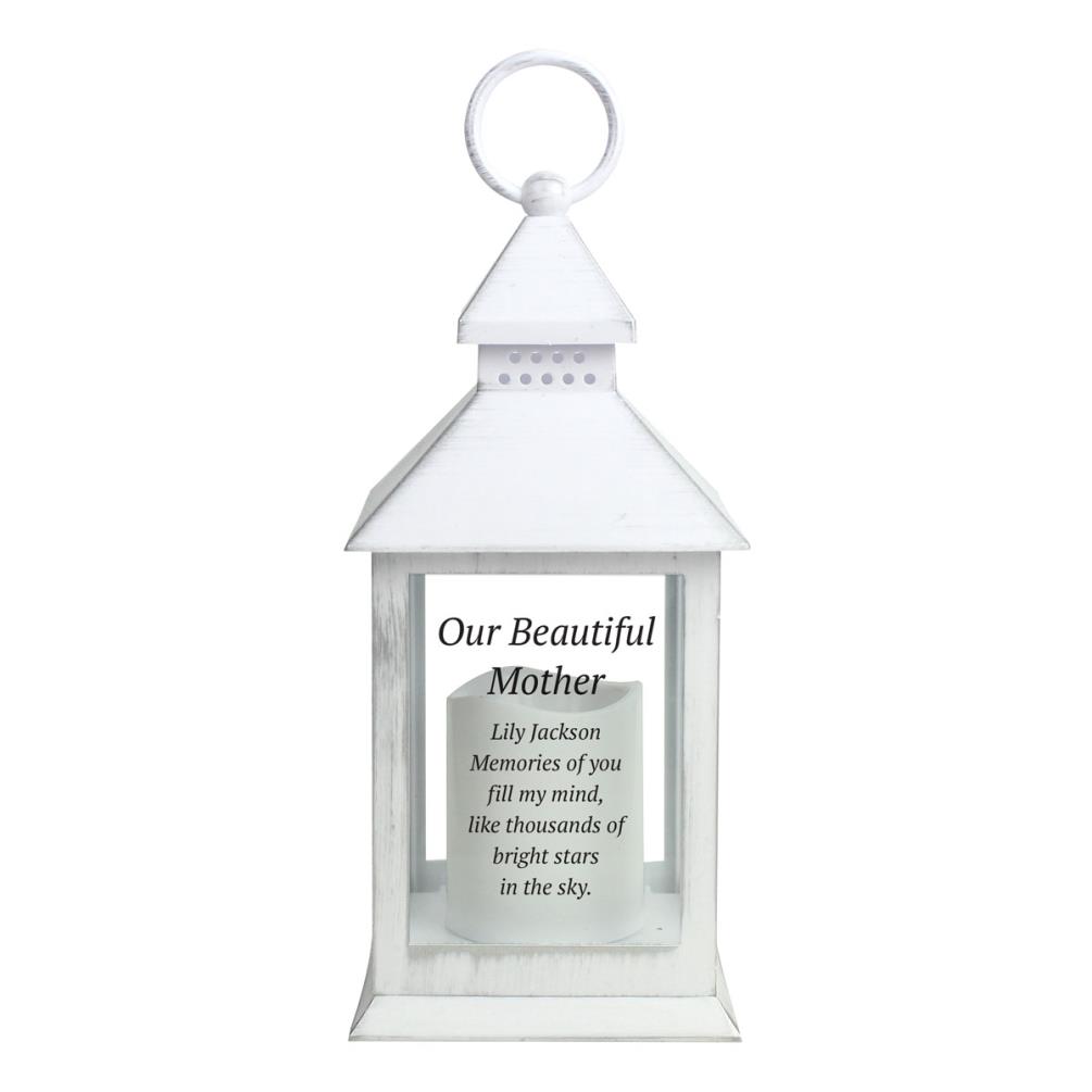 Personalised Memorial White Lantern £15.29